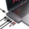 Dock/replicador de portas para portátil Satechi ST-CMBPM — anfitrião USB 3.2 Gen 1 Type-C, HDMI, USB-A, SD/MicroSD, cinzento