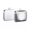 Carregador para dispositivos móveis Satechi ST-UC2WCDM USB carregamento sem fios auscultadores smartwatch prateado branco
