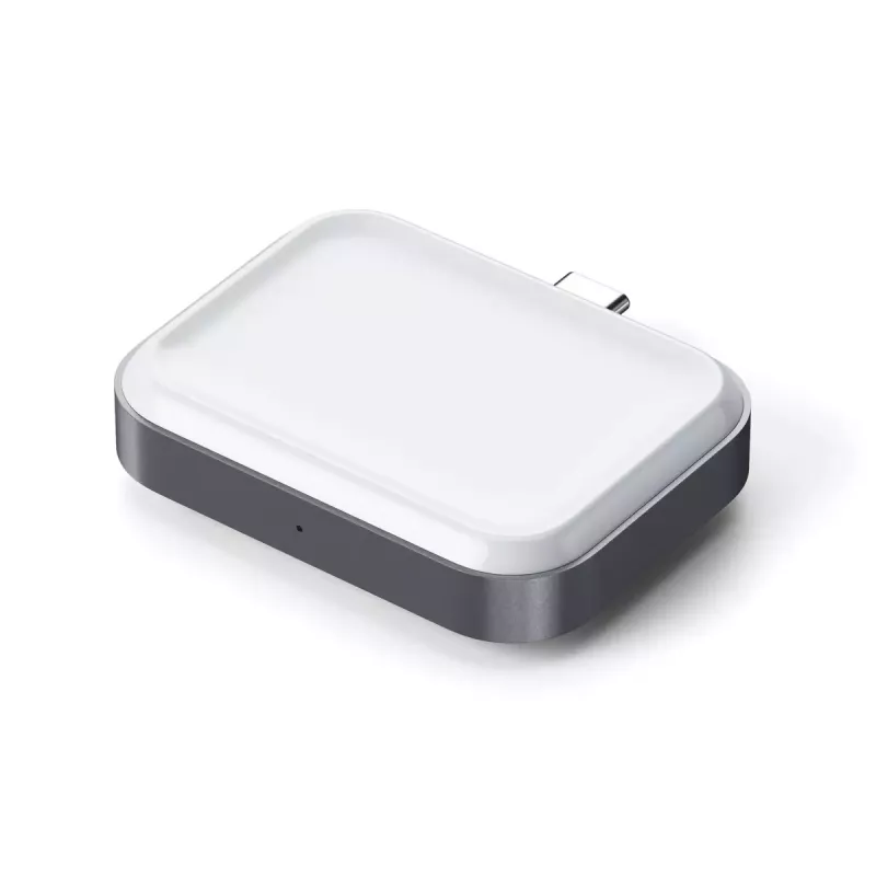 Carregador para dispositivos móveis Satechi ST-UC2WCDM USB carregamento sem fios auscultadores smartwatch prateado branco