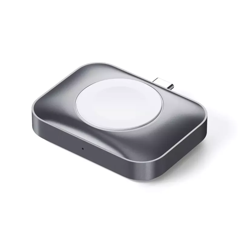 Carregador para dispositivos móveis Satechi ST-UC2WCDM USB carregamento sem fios auscultadores smartwatch prateado branco