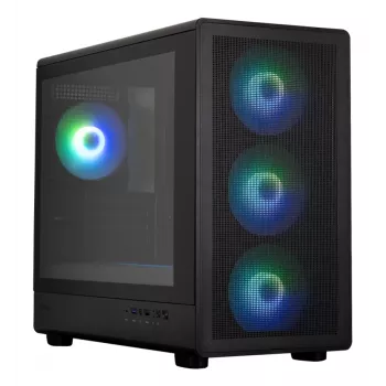 Caixa para computador M5 preta mATX Mini Tower preta