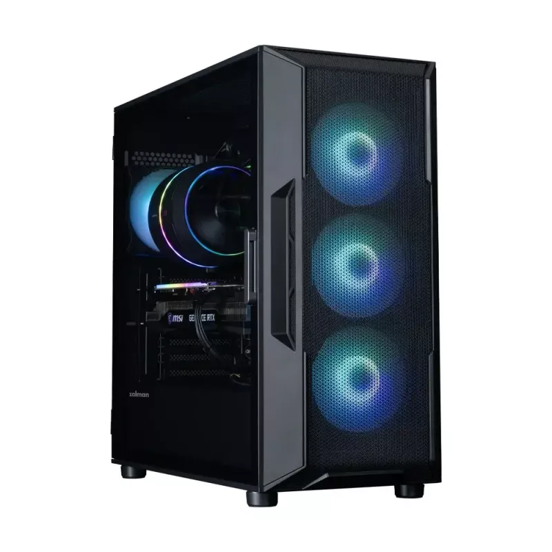 Caixa para PC ZALMAN i3 NEO V2 Mid Tower, ventoinhas ARGB x4, preta