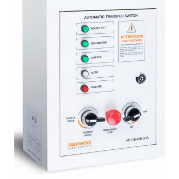 Comutador automático DAEWOO ATS15-230GDA, 230 V, 50 Hz, montagem na parede, aço inoxidável, 5 kg