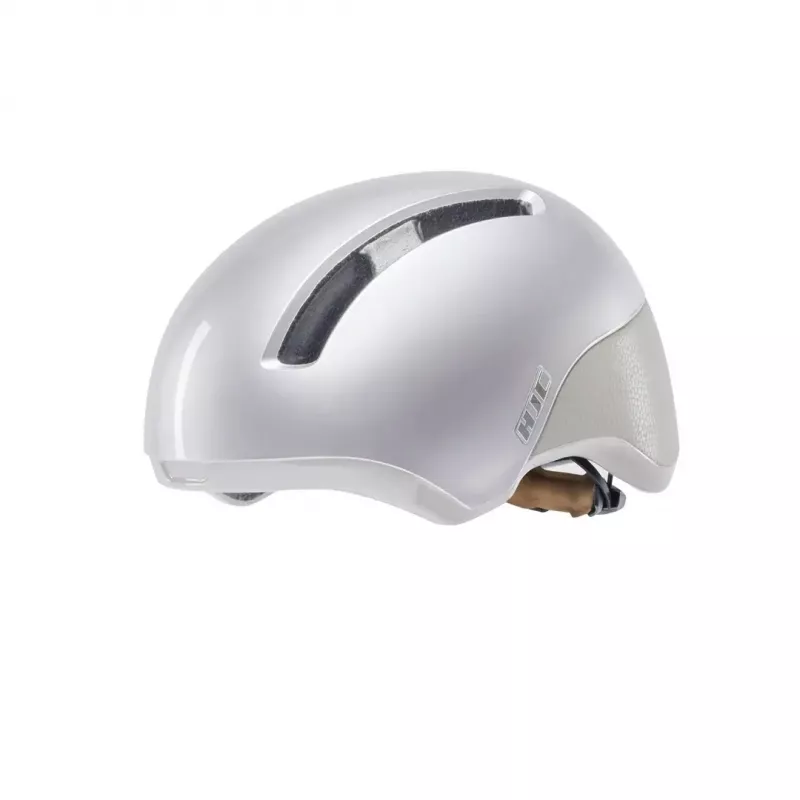 Capacete de bicicleta HJC Calido Plus, prateado (Pearl Grauish Silver), tamanho M, 55–59 cm, 350 g, In-Mold, viseira magnética