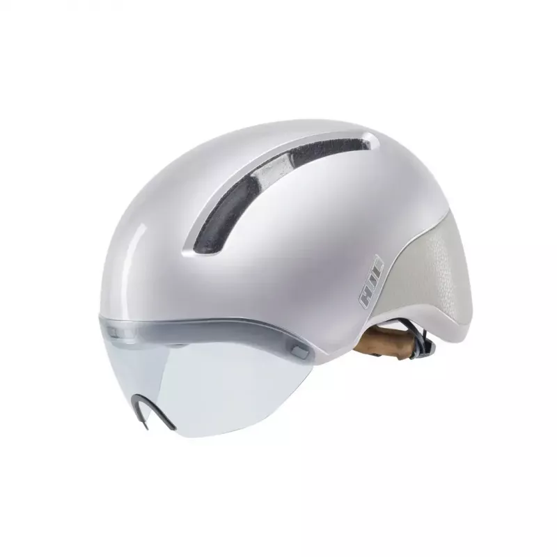 Capacete de bicicleta HJC CALIDO PLUS L, Pearl Grauish Silver, In-Mold, 58–63 cm, 350 g, viseira magnética
