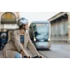 Capacete de bicicleta HJC CALIDO PLUS L, Pearl Grauish Silver, In-Mold, 58–63 cm, 350 g, viseira magnética