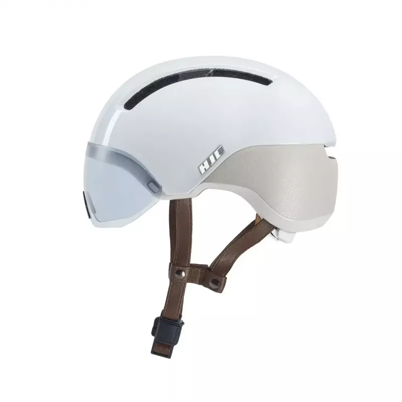 Capacete de bicicleta HJC Calido Plus, tamanho S (51–56 cm), In-Mold, viseira magnética, 350 g, branco/cinzento
