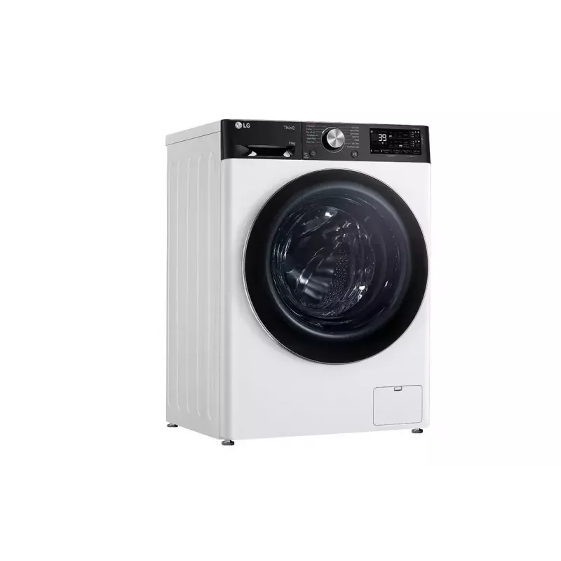 Máquina de lavar LG F4WR711S3HA de carga frontal 11 kg 1360 rpm preta, branca