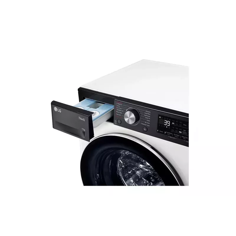 Máquina de lavar LG F4WR711S3HA de carga frontal 11 kg 1360 rpm preta, branca