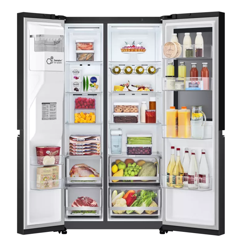 Frigorífico side-by-side LG InstaView GSGV81EPLL de instalação livre 635 L preto