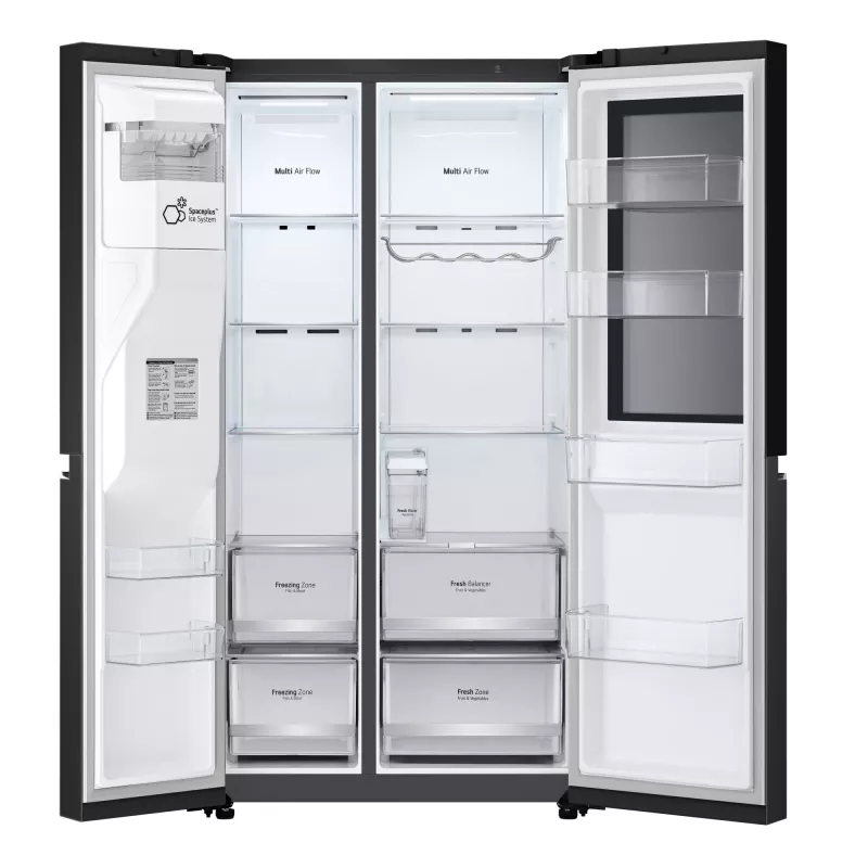Frigorífico side-by-side LG InstaView GSGV81EPLL de instalação livre 635 L preto