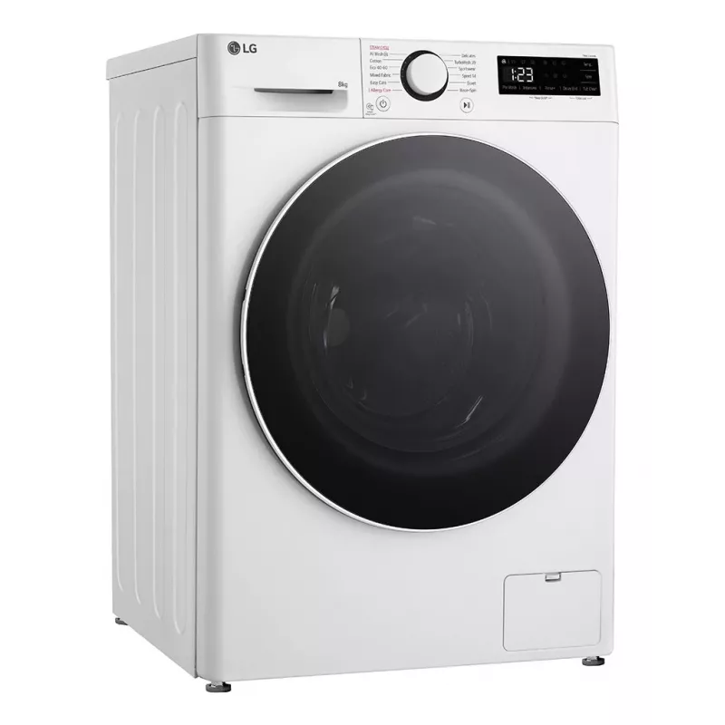 Máquina de lavar LG F2WR508S0W de carga frontal 8 kg 1160 rpm preta, branca