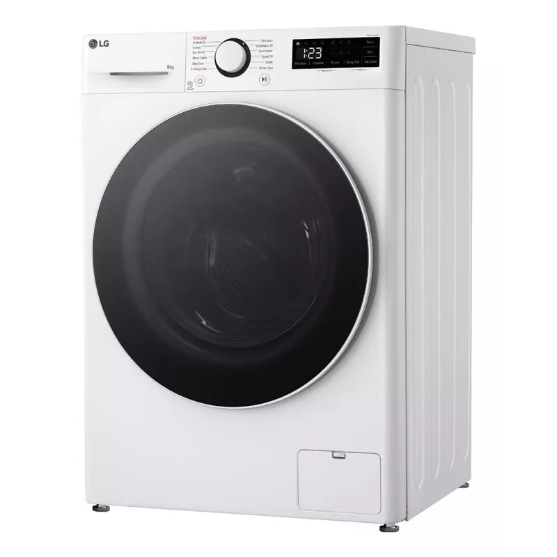 Máquina de lavar LG F2WR508S0W de carga frontal 8 kg 1160 rpm preta, branca
