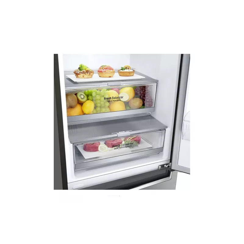 LG GBB72PZDMN combinado frigorífico-congelador independente 384 L prateado