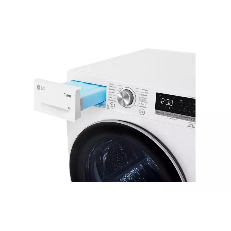 Máquina de secar roupa LG RH80V9AV3N 8 kg A+++ bomba de calor, independente de carregamento frontal, preto/branco