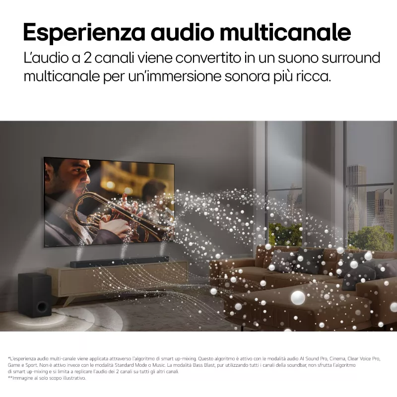 Barra de som LG S95TR 9.1.5 canais 810 W RMS com subwoofer sem fios 220 W, preto