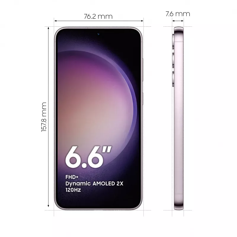 Samsung Galaxy S23+ SM-S916B 16,8 cm (6,6 polegadas) Dual SIM Android 13 5G USB Type-C 8 GB 512 GB 4700 mAh Lavender