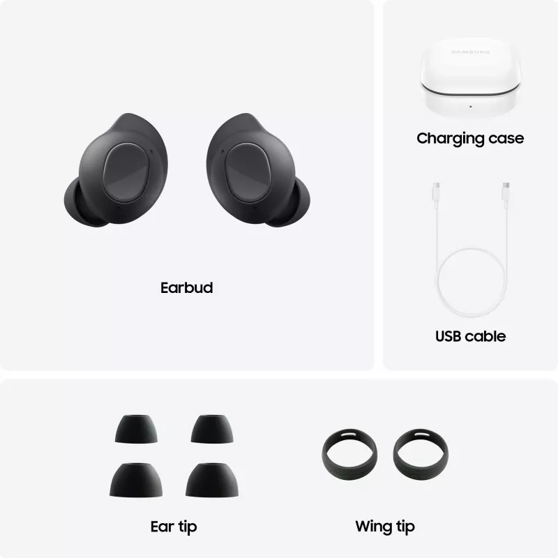 Samsung GALAXY BUDS FE GRAPHITE auscultadores True Wireless Stereo (TWS) intra-auriculares chamadas/música/desporto/dia a dia Bluetooth