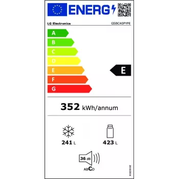 LG NatureFRESH GSBC40PYPE frigorífico combinado americano – Prime Silver – classe de eficiência energética E