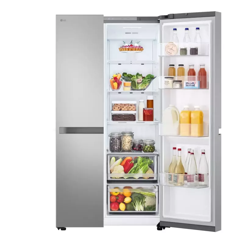 LG NatureFRESH GSBC40PYPE frigorífico combinado americano – Prime Silver – classe de eficiência energética E