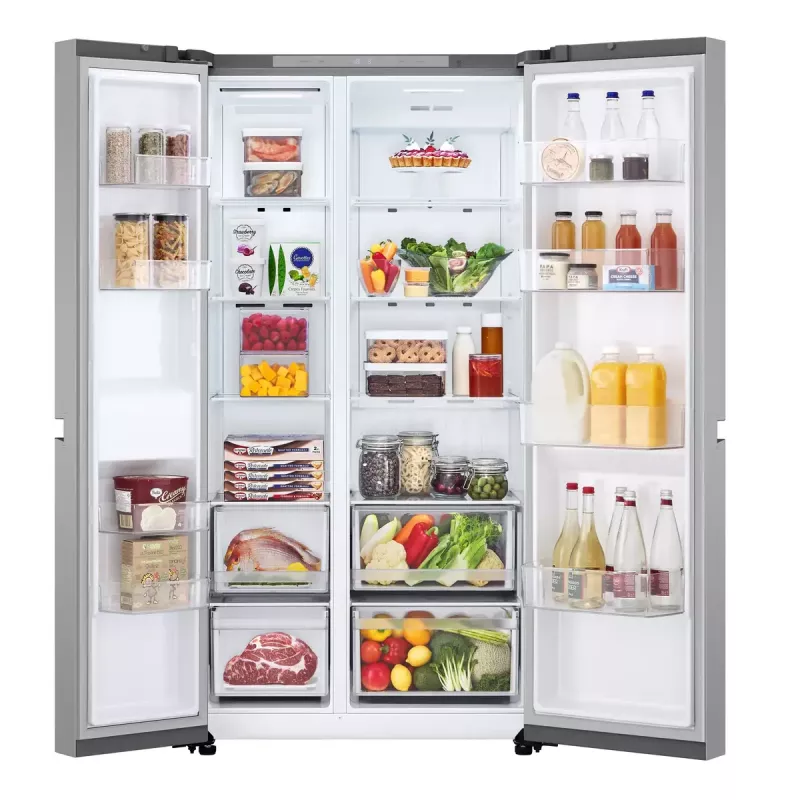 LG NatureFRESH GSBC40PYPE frigorífico combinado americano – Prime Silver – classe de eficiência energética E