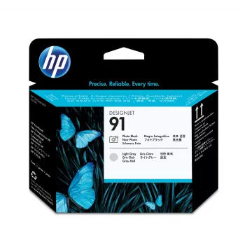 Cabeça de impressão HP 91 foto preto e cinzento claro DesignJet, série de impressoras HP DesignJet Z6100, jato de tinta térmico, preto, Singapura, 28 mm, 143 mm