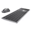 DELL Pro Plus Teclado e rato - KM7321W - UK (QWERTY), Full-Size (100%), sem fios, RF Wireless + Bluetooth, QWERTY, cinzento, titânio, rato incluído