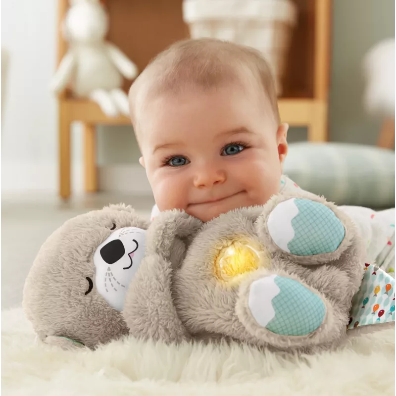 Fisher-Price Soothe 'n Snuggle Otter, peluche, máquina de som com movimento de respiração