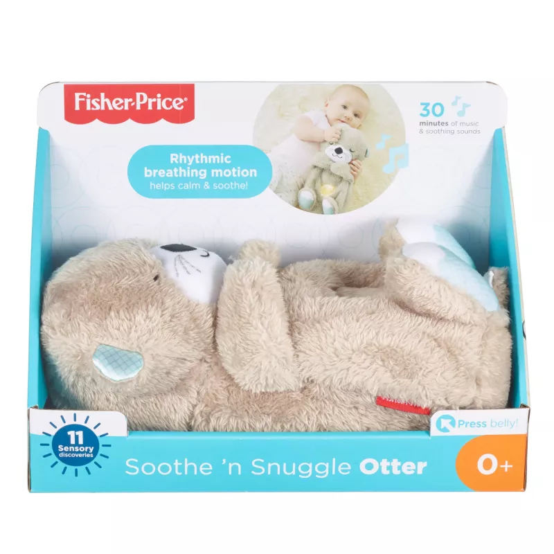 Fisher-Price Soothe 'n Snuggle Otter, peluche, máquina de som com movimento de respiração