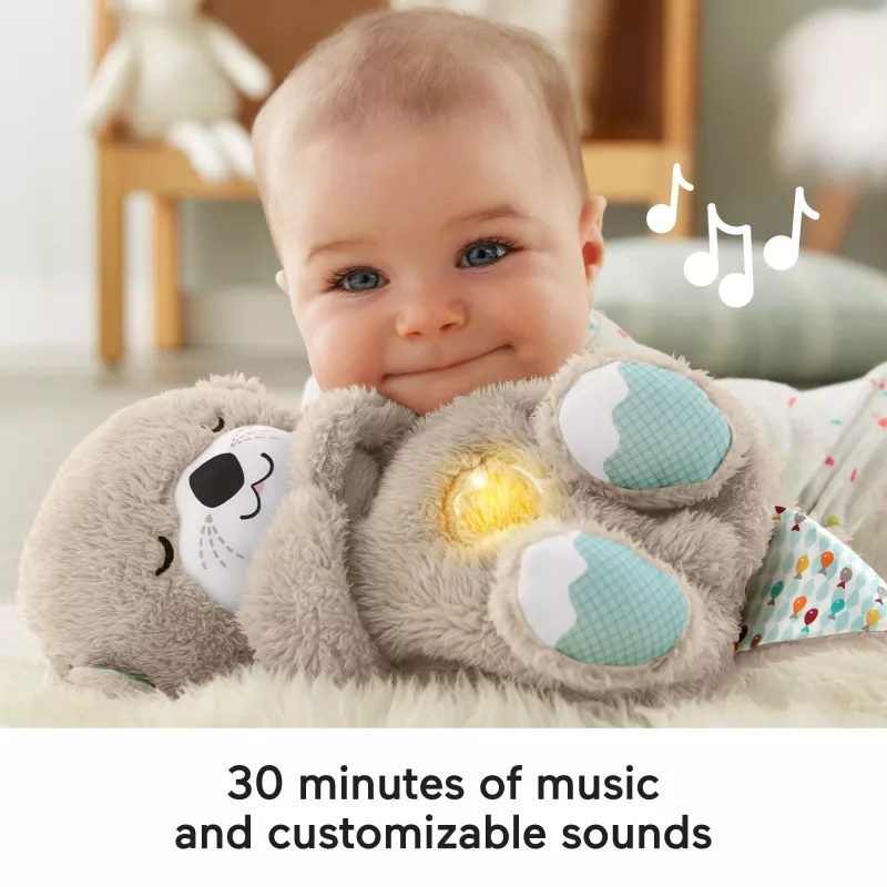 Fisher-Price Soothe 'n Snuggle Otter, peluche, máquina de som com movimento de respiração