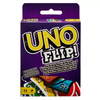 Jogo de cartas UNO FLIP com baralho acessível para daltónicos para crianças, adultos e noites de jogos em família