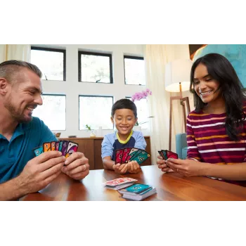 Jogo de cartas UNO FLIP com baralho acessível para daltónicos para crianças, adultos e noites de jogos em família