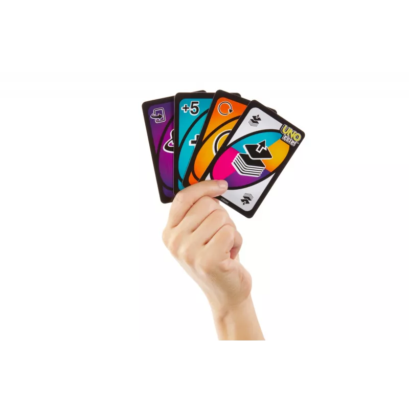 Jogo de cartas UNO FLIP com baralho acessível para daltónicos para crianças, adultos e noites de jogos em família