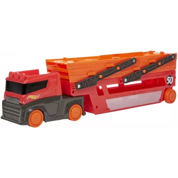Hot Wheels City Mega Hauler com espaço para até 50 carros à escala 1:64, a partir dos 3 anos