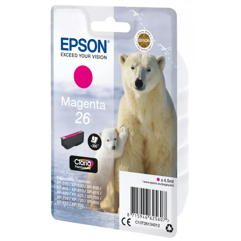Epson Eisbär embalagem individual magenta 26 Claria Premium Ink
