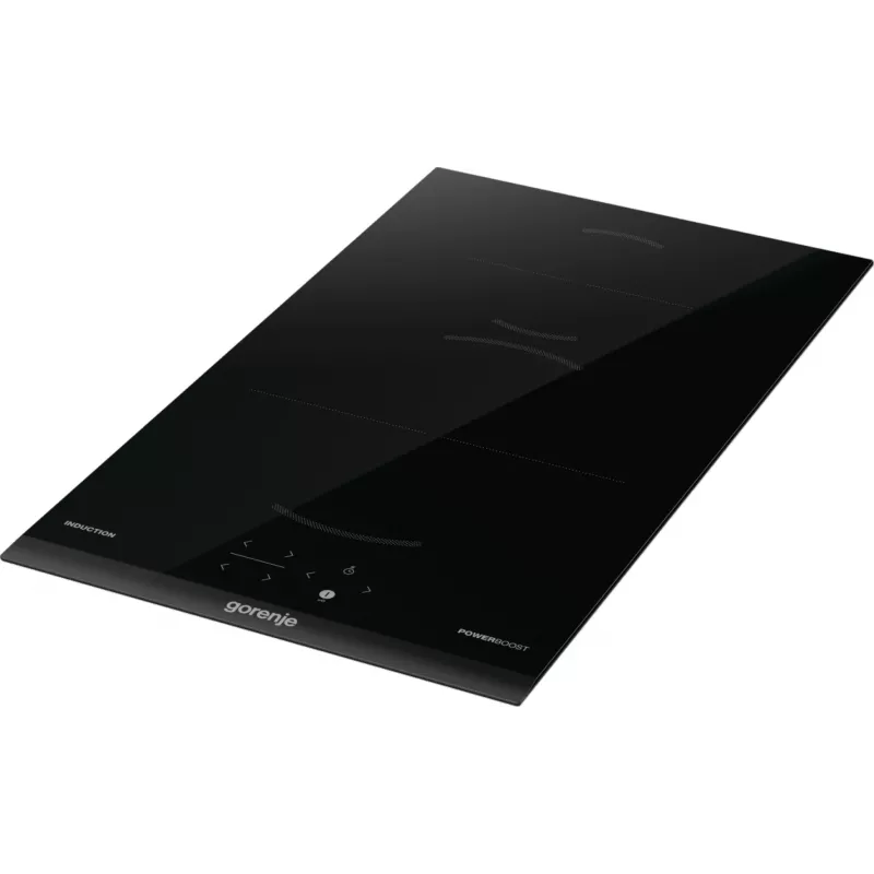 Placa de indução Gorenje GI3201BC, preto, encastrar, 30 cm, placa de indução por zonas, vitrocerâmica, 2 zonas