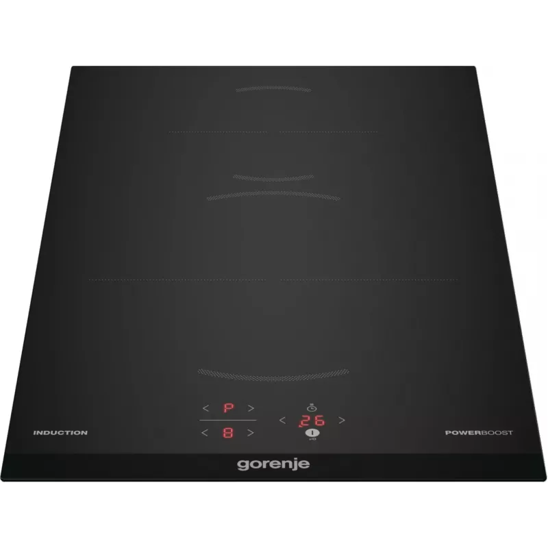 Placa de indução Gorenje GI3201BC, preto, encastrar, 30 cm, placa de indução por zonas, vitrocerâmica, 2 zonas