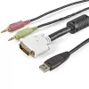 StarTech.com Cabo KVM USB DVI 4-em-1 de 1,8 m com áudio e microfone
