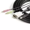 StarTech.com Cabo KVM USB DVI 4-em-1 de 1,8 m com áudio e microfone
