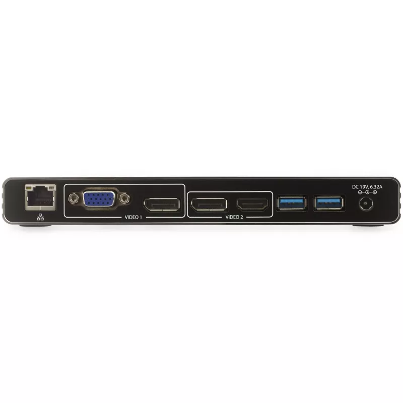 StarTech.com Dock Thunderbolt 3 – Estação de acoplamento TB3 para portátil com monitor Dual-4K-60-Hz com DisplayPort, HDMI e VGA 1080p – 85 W Power Delivery e potência de carregamento – 2x USB-A, Ethernet – Mac e Windows