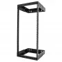 StarTech.com Rack de rede de parede 24U 19 polegadas – Profundidade ajustável 12–20 polegadas rack de servidor open-frame de 2 postes para AV/dados/IT/comunicações/equipamento informático/switch com porcas gaiola e parafusos
