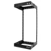 StarTech.com Rack de rede de parede 24U 19 polegadas – Profundidade ajustável 12–20 polegadas rack de servidor open-frame de 2 postes para AV/dados/IT/comunicações/equipamento informático/switch com porcas gaiola e parafusos