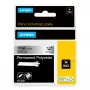 DYMO Rhino Industrial Etiquetas de poliéster permanentes | 19 mm x 5,5 m | impressão preta sobre metálico | autoadesivas | para máquinas de etiquetas Rhino e LabelManager