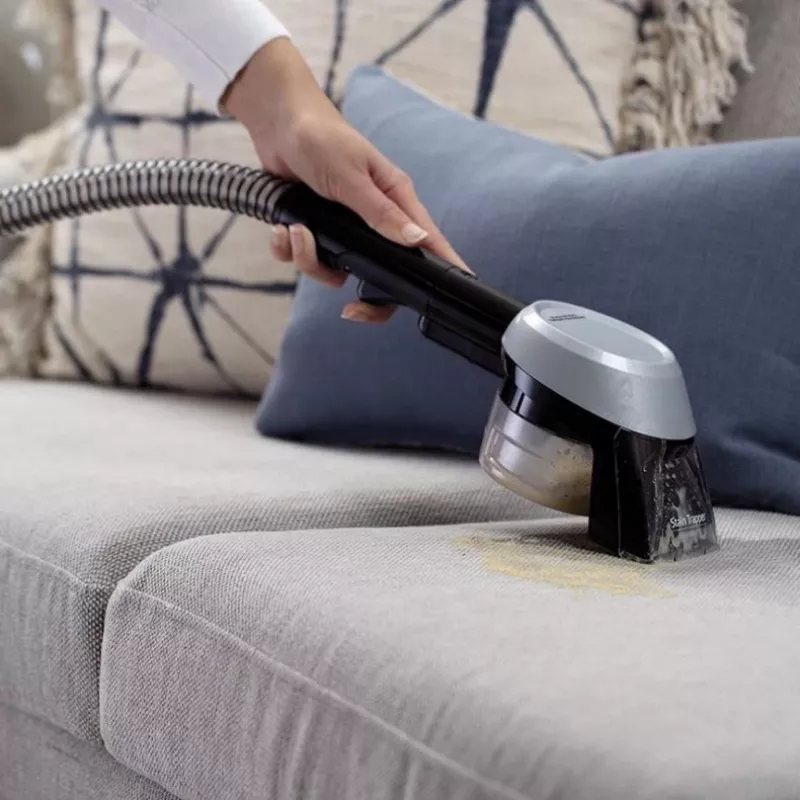 Máquina de limpeza de tapetes Bissell SpotClean Pet Plus húmido e seco preto, transparente