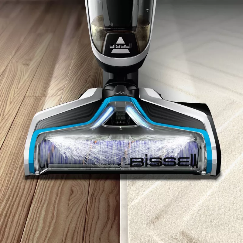 Aspirador vertical/escova elétrica Bissell 2582Q aspirador com unidade de base bateria húmido e seco sem saco 250 W preto, azul, prateado