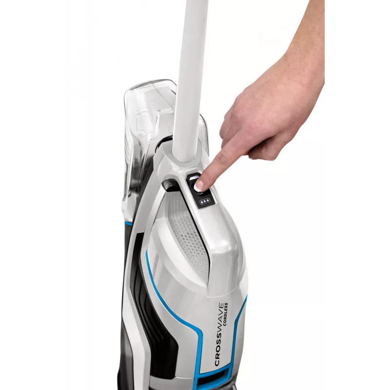 Aspirador vertical/escova elétrica Bissell 2582Q aspirador com unidade de base bateria húmido e seco sem saco 250 W preto, azul, prateado