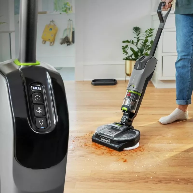 Aspirador vertical Bissell SpinWave + Vac Pet Pro bateria húmido e seco corrente de vórtice saco 0,4 l preto, cinzento
