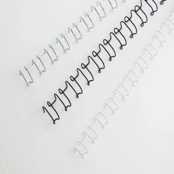 Anéis de encadernação GBC WireBind 6 mm, preto, 130 folhas, A4, 169 mm, 81 mm, 100 unid.
