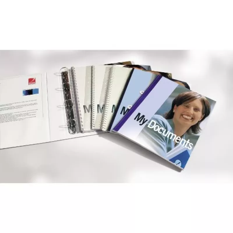 Tira de arquivo GBC WireBind & ClickBind PVC, branco, policloreto de vinilo (PVC), A4, 245 g, 100 unid., Egito