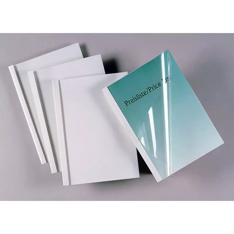 Capas de encadernação térmica GBC ThermaBind Standard A4 8 mm, A4, PVC, branco, 60 folhas, 240 g/m², 8 mm